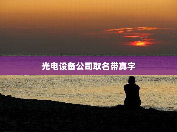 光电设备公司取名带真字