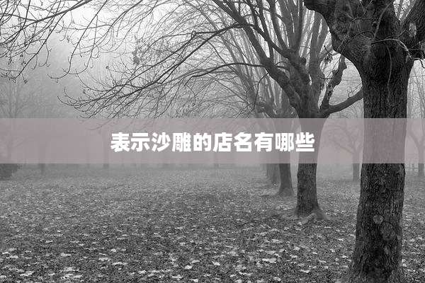 表示沙雕的店名有哪些