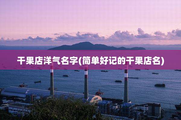 干果店洋气名字(简单好记的干果店名)