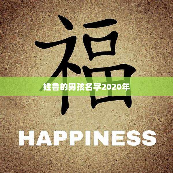 姓鲁的男孩名字2020年