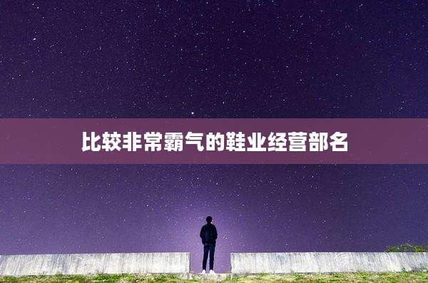 比较非常霸气的鞋业经营部名