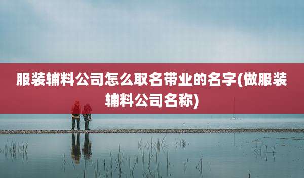 服装辅料公司怎么取名带业的名字(做服装辅料公司名称)