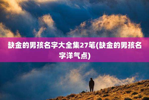 缺金的男孩名字大全集27笔(缺金的男孩名字洋气点)