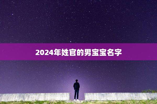 2024年姓官的男宝宝名字