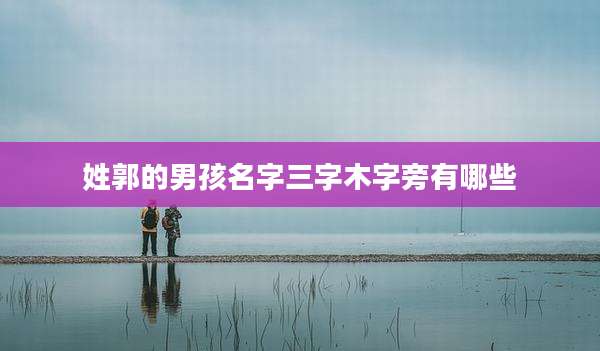 姓郭的男孩名字三字木字旁有哪些