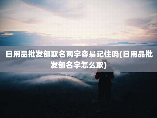 日用品批发部取名两字容易记住吗(日用品批发部名字怎么取)