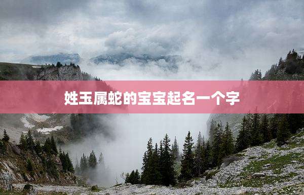 姓玉属蛇的宝宝起名一个字