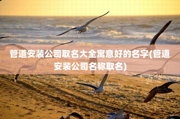 管道安装公司取名大全寓意好的名字(管道安装公司名称取名)