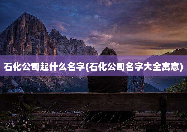石化公司起什么名字(石化公司名字大全寓意)