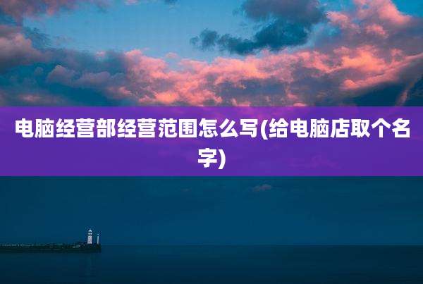 电脑经营部经营范围怎么写(给电脑店取个名字)