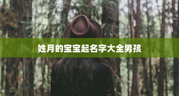 姓月的宝宝起名字大全男孩