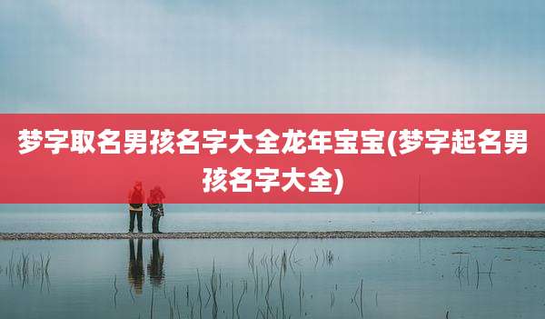 梦字取名男孩名字大全龙年宝宝(梦字起名男孩名字大全)