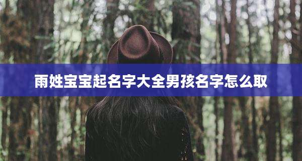 雨姓宝宝起名字大全男孩名字怎么取