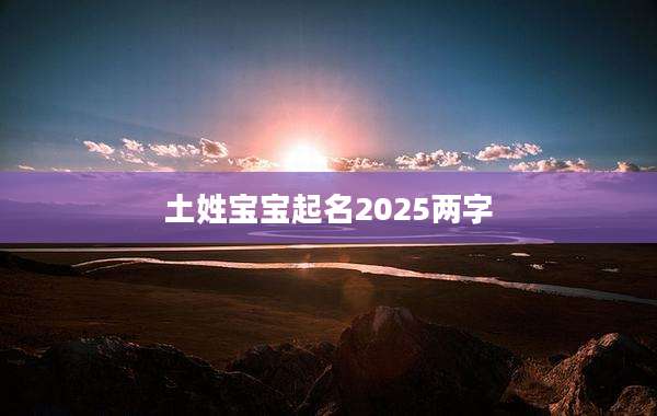 土姓宝宝起名2025两字
