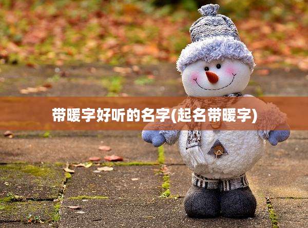 带暖字好听的名字(起名带暖字)