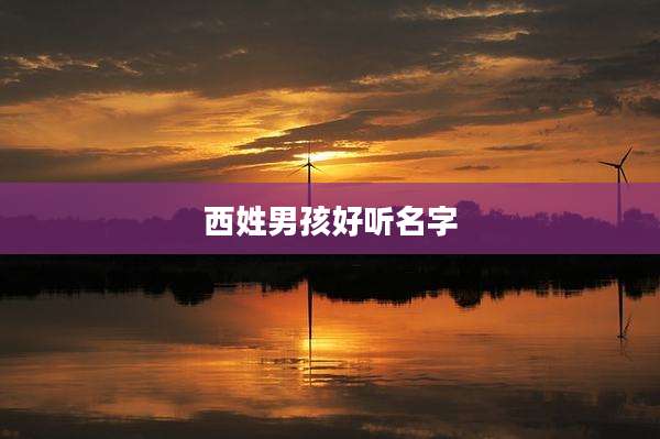 西姓男孩好听名字