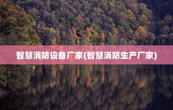 智慧消防设备厂家(智慧消防生产厂家)