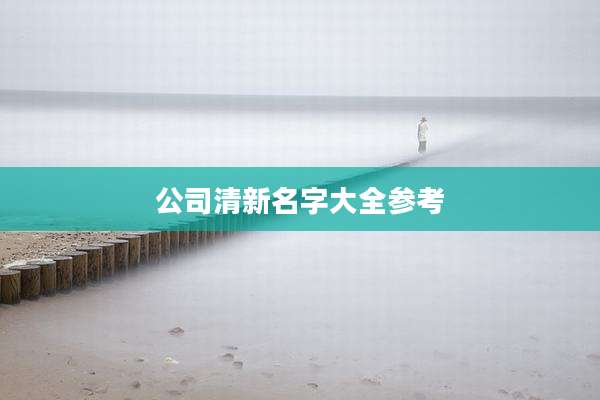 公司清新名字大全参考