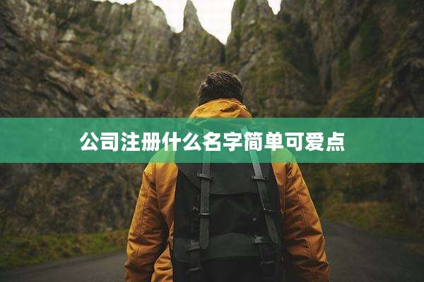 公司注册什么名字简单可爱点
