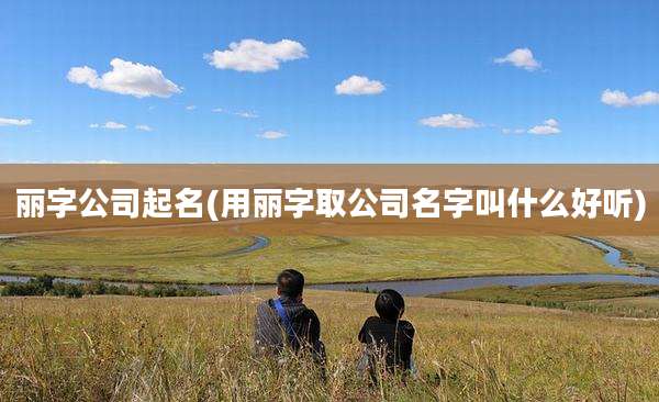丽字公司起名(用丽字取公司名字叫什么好听)