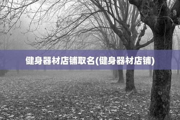 健身器材店铺取名(健身器材店铺)