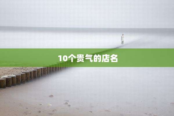 10个贵气的店名
