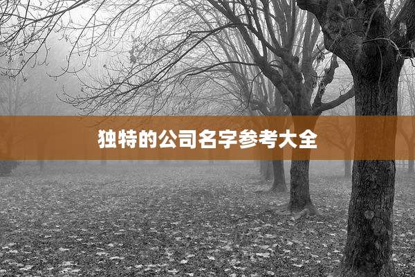 独特的公司名字参考大全