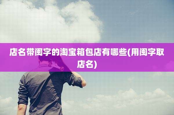 店名带闽字的淘宝箱包店有哪些(用闽字取店名)