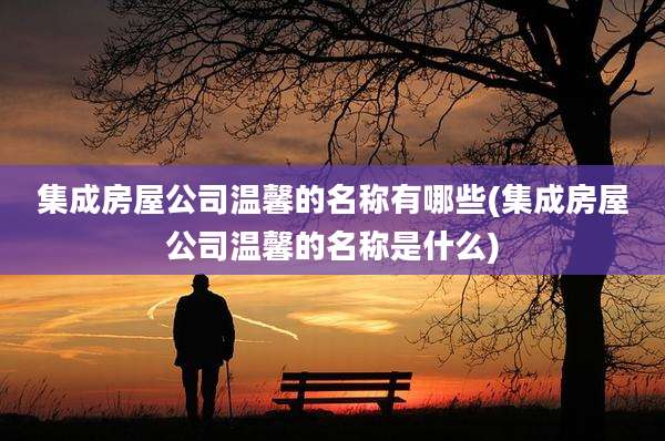 集成房屋公司温馨的名称有哪些(集成房屋公司温馨的名称是什么)