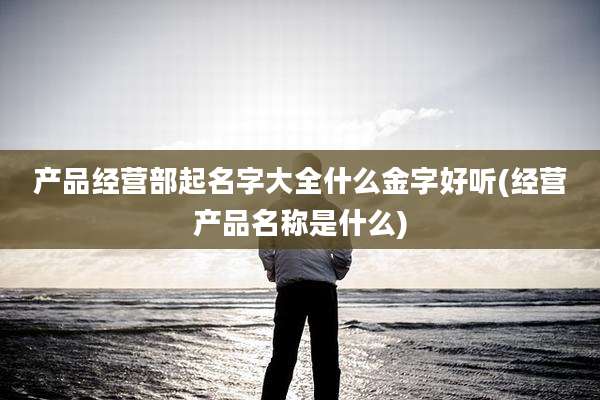 产品经营部起名字大全什么金字好听(经营产品名称是什么)