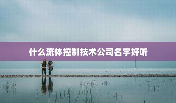 什么流体控制技术公司名字好听