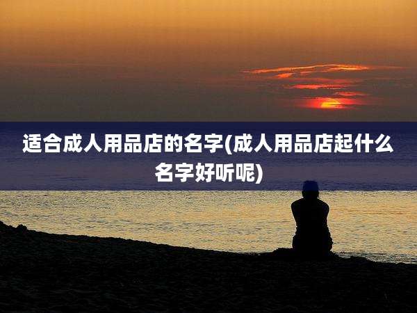 适合成人用品店的名字(成人用品店起什么名字好听呢)