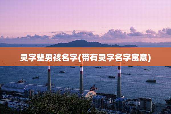 灵字辈男孩名字(带有灵字名字寓意)