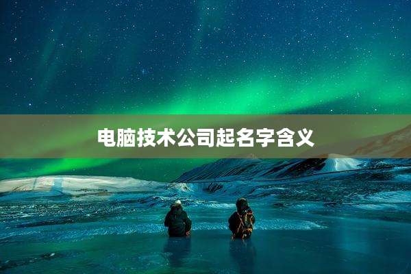 电脑技术公司起名字含义