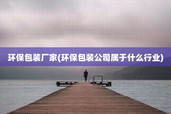 环保包装厂家(环保包装公司属于什么行业)