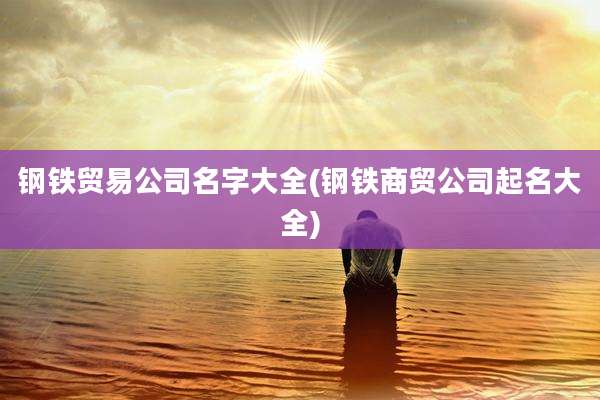 钢铁贸易公司名字大全(钢铁商贸公司起名大全)