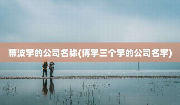 带波字的公司名称(博字三个字的公司名字)