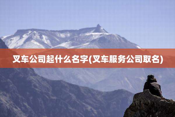 叉车公司起什么名字(叉车服务公司取名)