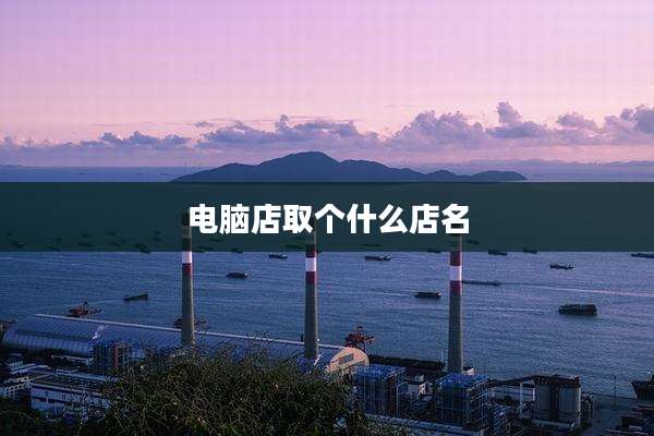电脑店取个什么店名