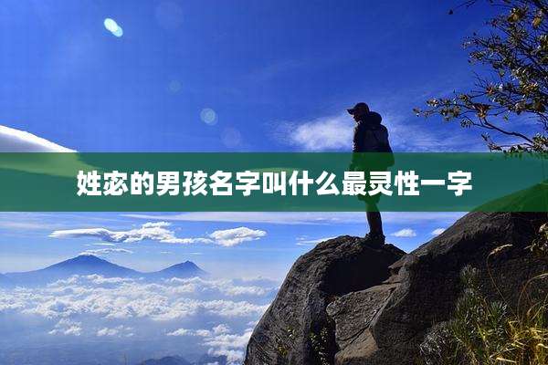 姓宓的男孩名字叫什么最灵性一字