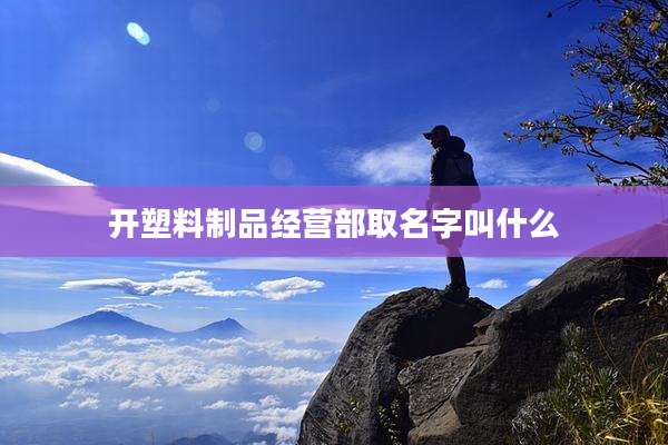 开塑料制品经营部取名字叫什么