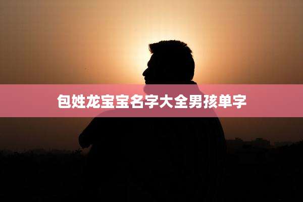 包姓龙宝宝名字大全男孩单字