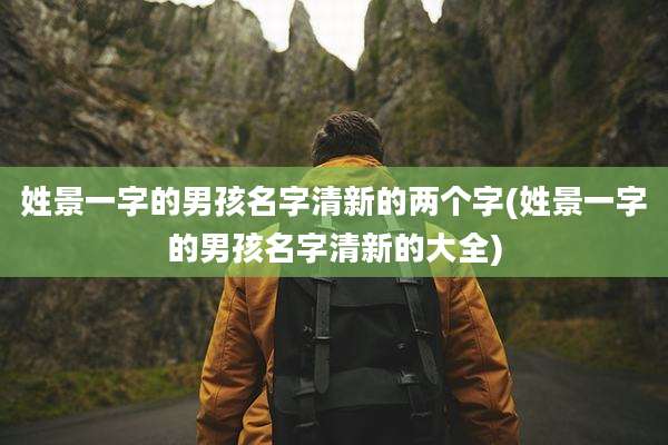 姓景一字的男孩名字清新的两个字(姓景一字的男孩名字清新的大全)