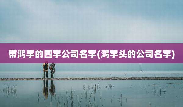 带鸿字的四字公司名字(鸿字头的公司名字)