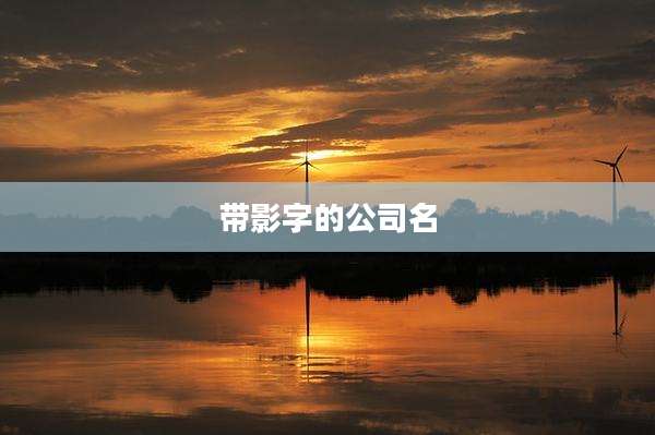 带影字的公司名