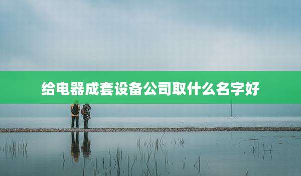 给电器成套设备公司取什么名字好