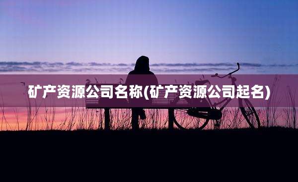 矿产资源公司名称(矿产资源公司起名)