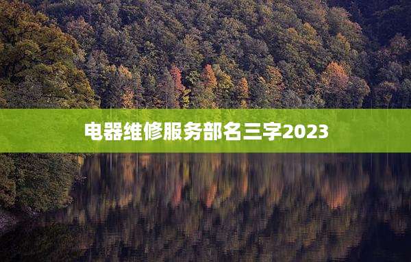 电器维修服务部名三字2023