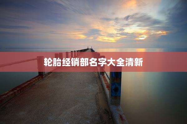 轮胎经销部名字大全清新