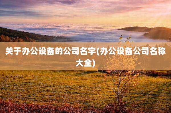 关于办公设备的公司名字(办公设备公司名称大全)